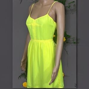 J. Crew Neon Yellow Dress